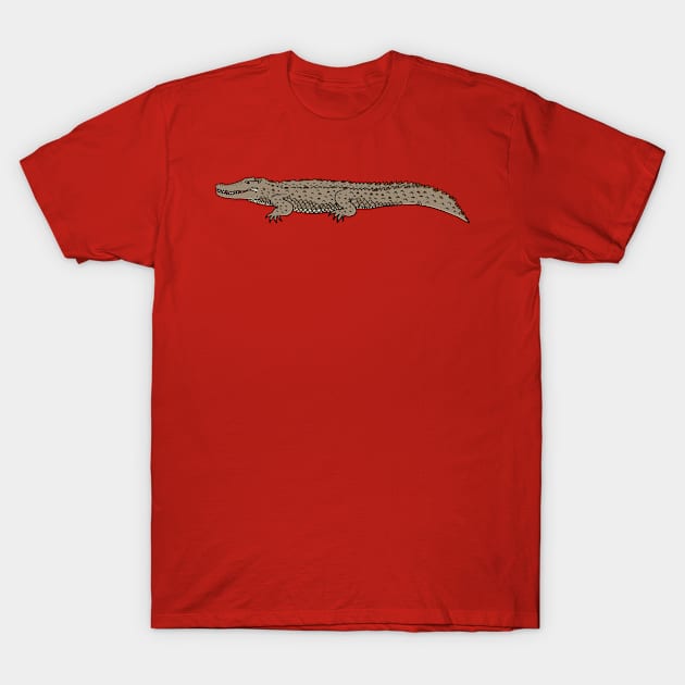 Estuarine Crocodile T-Shirt by wanungara